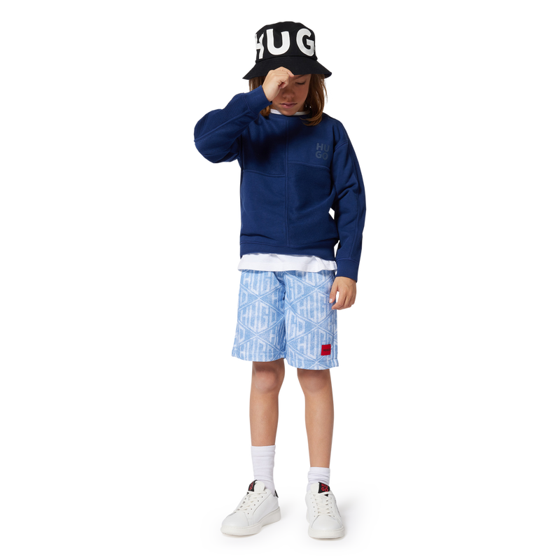 Sweat-Bermudas in Jeansoptik HUGO 
                    JUNGE