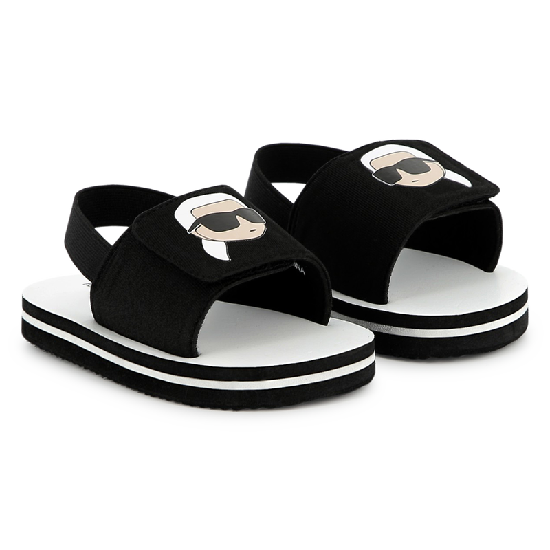 Leichte Sandalen mit Klett KARL LAGERFELD KIDS 
                    UNISEX