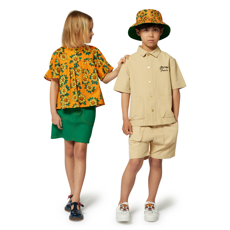 Bluse aus Baumwollsatin KENZO KIDS 
                    MÄDCHEN