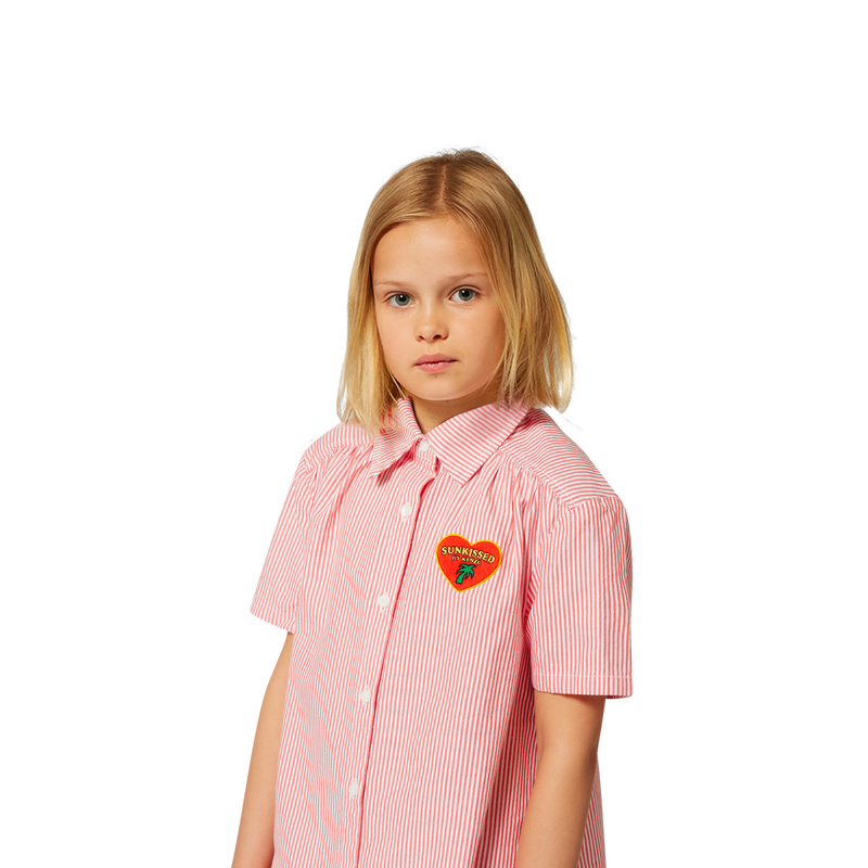 Gestreiftes Hemdkleid KENZO KIDS 
                    MÄDCHEN