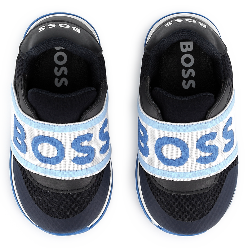Ledersneaker mit Mesh BOSS 
                    JUNGE